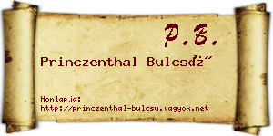 Princzenthal Bulcsú névjegykártya